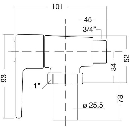 Vanne de rincage DN 20 (3/4") ne s'auto-verrouille pas