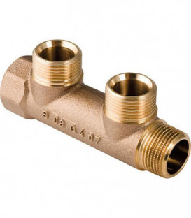 Repartiteur Geberit double DN20(3/4") x DN20(3/4) eurocone bronze