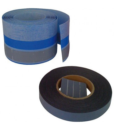 Bande couvre-joint de baignoire rouleau 3,3 m - larg 75 x 2 mm ep 2 faces adhésives - étanche à l'eau