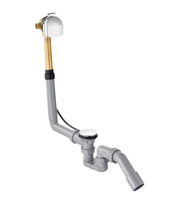 Kit complet vidage de baignoire Exafill DN20, baignoire normale chromé