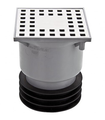 Siphon de sol Profi, capot vise, DN110, DN90, DN60 et embout en pointe DN110