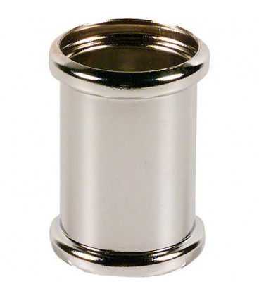 Double manchon *BG* Laiton chrome 32 x 32 mm, avec 2 joints toriques