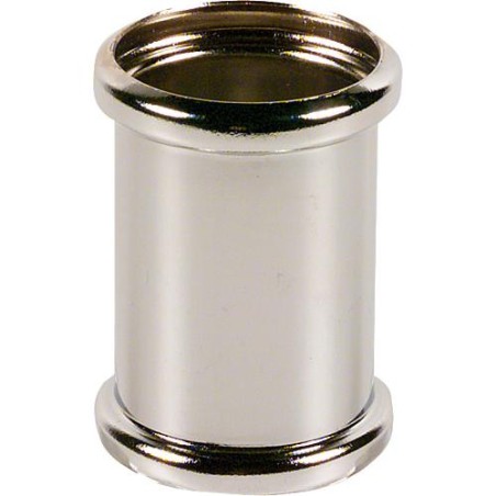 Double manchon *BG* Laiton chrome 32 x 32 mm, avec 2 joints toriques