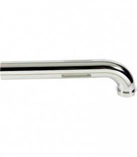 Coude de sortie 90° laiton chrome sans écrou tournant 32 x 220 mm