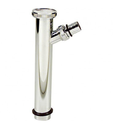 Tube ajustable 32x200mm avec raccord cannelé DN 20 (3/4") laiton chromé