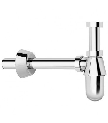 Siphon en plastique chrome 11/4" DN32 modele long