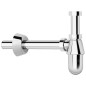 Siphon en plastique chrome 11/4" DN32 modele long