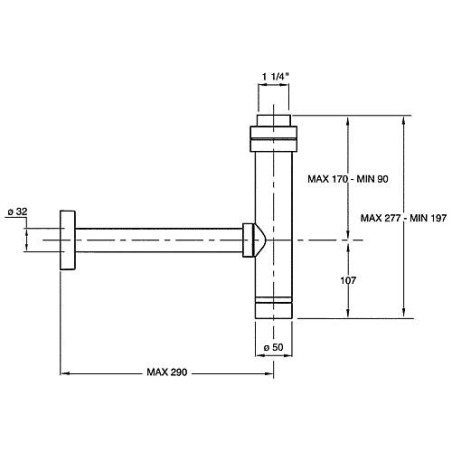 Rallonge en laiton MS 11/4"x50mm convient pour 93 976 56