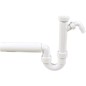 Siphon plastique 11/2" DN50 avec tuyau de raccordement sans rosace