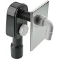 Siphon encastre PE avec rosace en inox DN 40/50