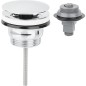 Vanne a tige 2 en 1 DN32 (11/4"), inox chromé Clicker ou fixe