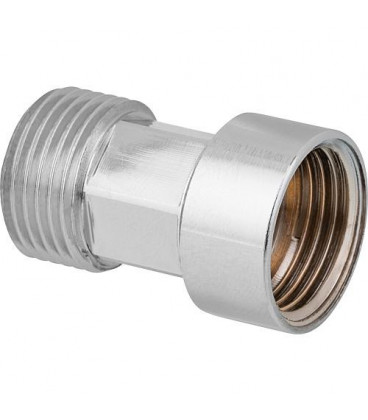 Rallonge DN10 (3/8") chrome 20mm,pour flexible robinetterie joint plat