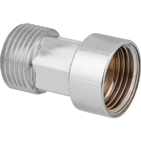 Rallonge DN10 (3/8") chrome 20mm,pour flexible robinetterie joint plat