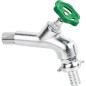 Vanne d'ecoulement DN15(1/2") avec aerateur de tube et embout a olive mat chrome, modele suisse