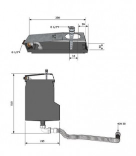 Boite flexible pour montage bord de baignoire, pour douchette