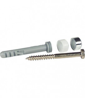 Fixation Fischer pour WC et sanitaire S 8 RD 80 WCR - contenant 2x chevilles+vis bois+capuchons
