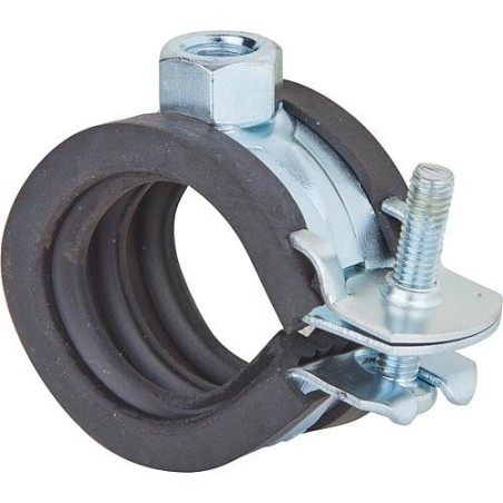 Collier d attache articulé pour tuyaux FGRS Plus 1/4" zingué Plage de serrage 12 - 14 mm