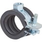 Collier d attache articulé pour tuyaux FGRS Plus 1/4" zingué Plage de serrage 12 - 14 mm