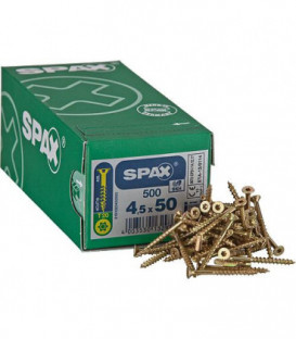 Vis a tete fraisee SPAX® YELLOX® filetage partiel T - STAR Plus Diam 4,5 x 40 mm, 500 pcs