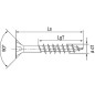 Vis a tete fraisee SPAX® inox A2 filetage partiel T - STAR Plus Diam 4,5 x 60 mm, 100 pcs