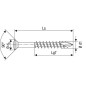 Vis tete bombee SPAX® inox A2 filetage partiel T - STAR Plus Diam 5,0 x 70 mm, 100 pcs