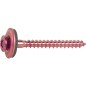 Vis de plomberie avec rondelle etanche, inox cuivré, diam.4,5x45mm, UE 100