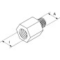 Reduction RD Type : RD M8/M6 filet fem M8 / filet male M6 Reduction RD Type : RD M8/M6 filet fem M8 / filet male M6
