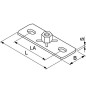 Plaque de montage GPS 3/4"