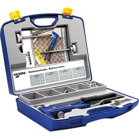 Kit écrous de rivets GESIPA pince rivets GBM et ecrous de rivets M4/5/6 inclus