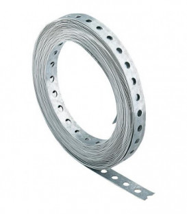 Bande perforee acier zingue Largeur 12 mm / Rolle a 10 m