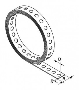 Bande perforee plastifie Largeur 27 mm / Rolle a 10 m