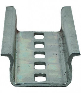 Chapeau de rail profile zingue troue, 2000x35x7,5 mm