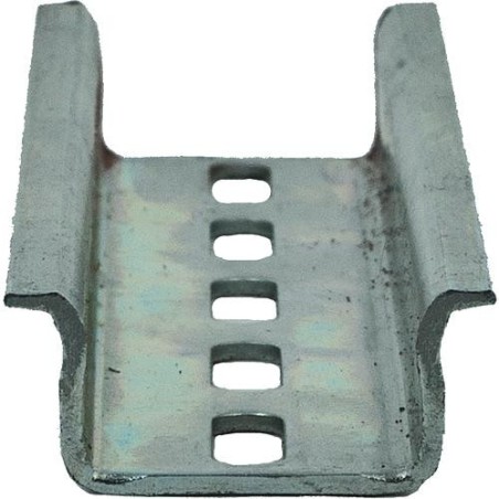 Chapeau de rail profile zingue troue, 2000x35x7,5 mm