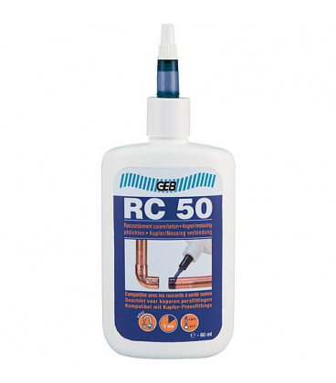 RC 50 Colle pour raccord en cuivre, contenu 60ml