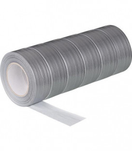 Ruban adhésif en textile PE argent - 50 mm x 50 m sachet de 6 rouleaux