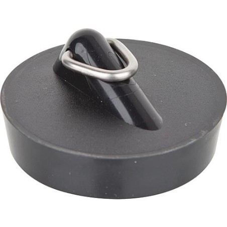 bouchon avec gache triangulaire diam. superieur 40,5mm soupape d'evier, noir