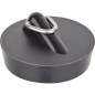 bouchon avec gache triangulaire diam. superieur 40,5mm soupape d'evier, noir
