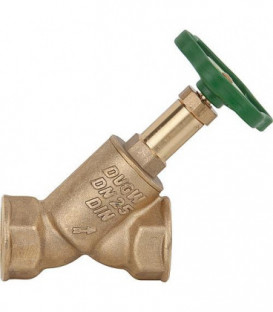 Robinet a soupape a siege oblique DN25 1" - sans vidage broche non montante-filet fem x fem
