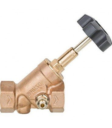 Vanne a passage bronze, DN40 (1 1/2") avec vidage, avec broche montante, volant *BG*