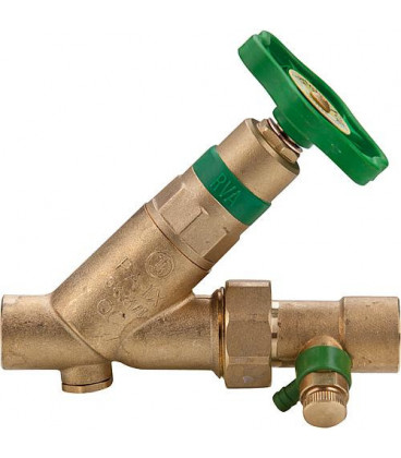 Soupape KFR avec vis de controle avec vidage, broche non montante 1675 connexion soudee 18 mm