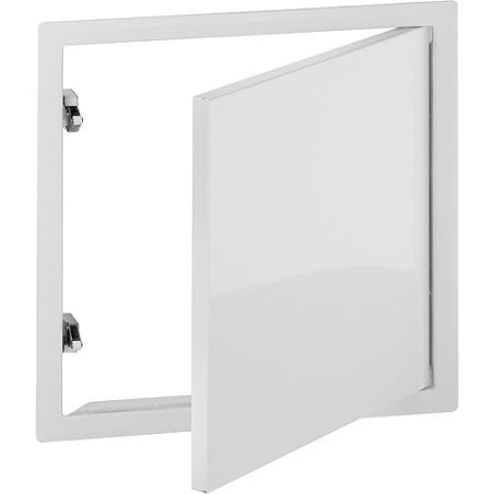 Porte de révision 400x400 mm RAL 9016 avec 2 fermetures à enclenchement
