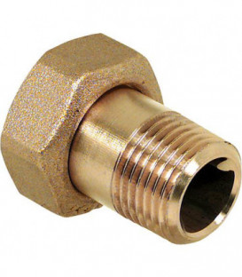 Raccord filete a vis 1" avec 2 ecrous chapeau douille filetee et bague etanche
