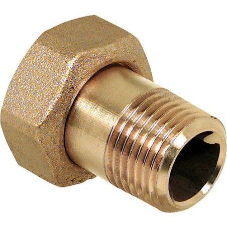 Raccord filete a vis 3/4" avec 2 ecrous chapeau douille filetee et bague etanche