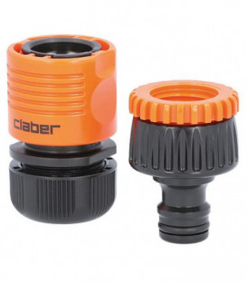 Kit raccordement tuyau dont tete robinet et raccord rapide 1/2"