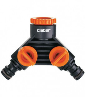 Vanne repartiteur Y 2-voies, fem. combinee DN20(3/4")+ DN25(1"), quantite d'eau reglable