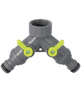 Repartiteur 2 voies 3/4" pour 1/2" robinet d'eau
