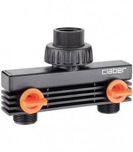 Vanne repartiteur 2-voies fem. DN20 (3/4"), quantite d'eau reglable