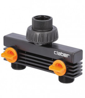 Vanne repartiteur 2-voies fem. DN20 (3/4"), quantite d'eau reglable