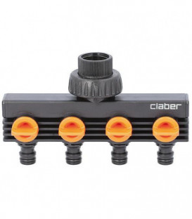 Vanne repartiteur 4-voies fem. DN20 (3/4"), quantite d'eau reglable