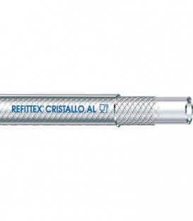 PVC Flexible en tissu 16x24mm 5/8" 50m transparent/convient p. aliments, max. 10bar +60°C